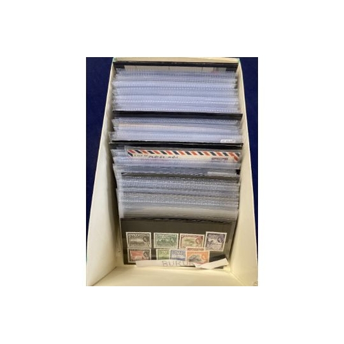 14 - STAMPS BRITISH COMMONWEALTH, shoe box full of stockcards. Ex-dealers stock with various countries, m... 