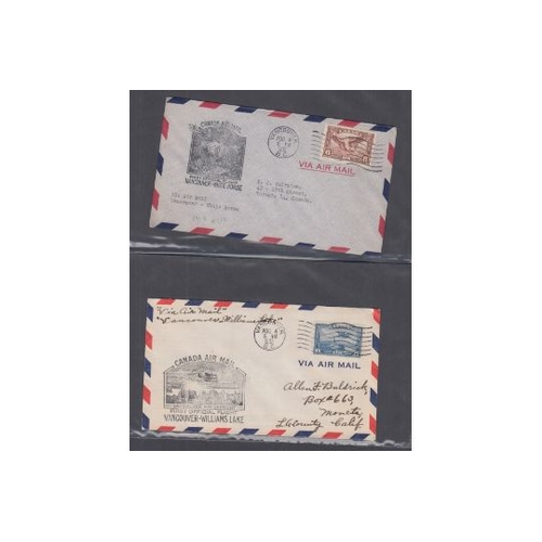 221 - STAMPS AIRMAIL WORLD, cover album with 126 covers or cards, mostly flight covers and from 1920s to 1... 