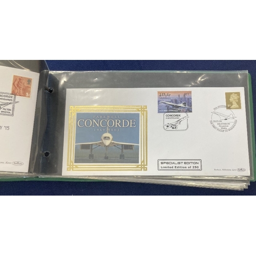 223 - STAMPS Album of Benham Concorde covers issue between 1976 and 2015