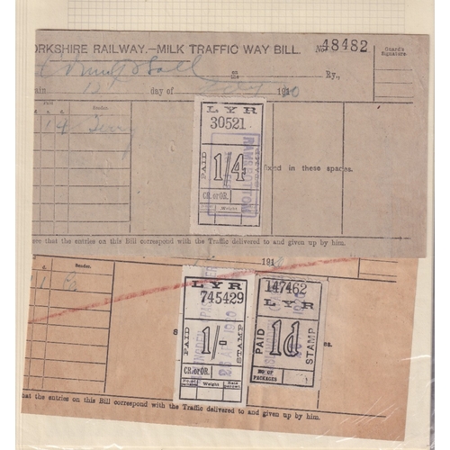 147 - STAMPS Collection of old railway stamps, tickets, receipts etc. Talyllyn Railway mint blocks of stam... 