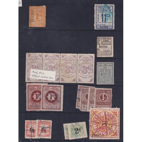 147 - STAMPS Collection of old railway stamps, tickets, receipts etc. Talyllyn Railway mint blocks of stam... 