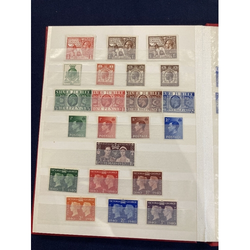 248 - STAMPS GREAT BRITAIN Small stockbook with mint issues QV to GVI, unchecked for shades and varieties ... 