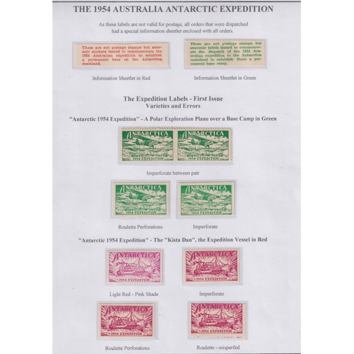 325 - STAMPS Antarctic Expedition collection written up on pages including stamps and covers plus full/par... 