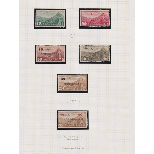 414 - STAMPS CHINA Collection 1913 to 1988 mint and used on pages, including 1932 mint Airmails, 1941 Indu... 