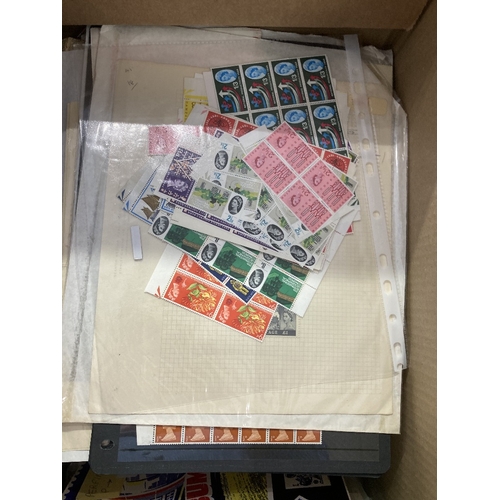 250 - STAMPS GREAT BRITAIN Glory box of albums, album pages stock cards etc all periods QV onwards, line e... 