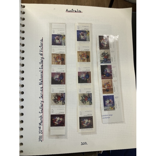 346 - STAMPS AUSTRALIA Mint collection in five albums 2006-2020 including sets and minisheets and self adh... 