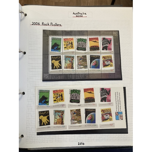 346 - STAMPS AUSTRALIA Mint collection in five albums 2006-2020 including sets and minisheets and self adh... 