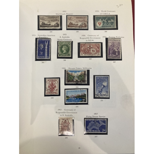 351 - STAMPS AUSTRALIA Stanley Gibbons album used collection 1913 - 1979