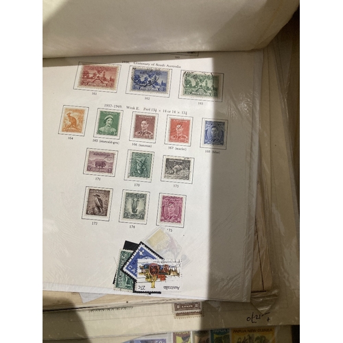 19 - STAMPS Large box on Commonwealth pages , stock pages etc , plus album of UPU issues, viewing recomme... 