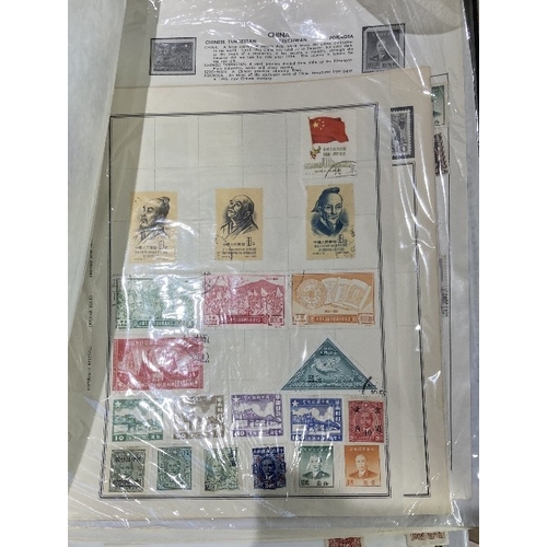 413 - STAMPS CHINA Small box with a mixture of China and Taiwan stamps on album pages etc early to modern,... 