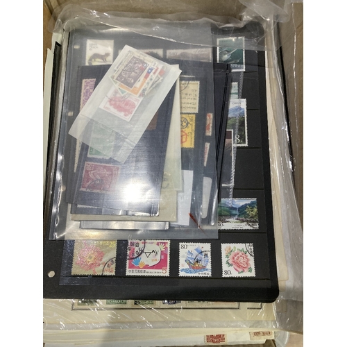 413 - STAMPS CHINA Small box with a mixture of China and Taiwan stamps on album pages etc early to modern,... 