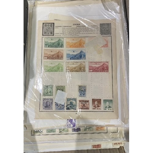 413 - STAMPS CHINA Small box with a mixture of China and Taiwan stamps on album pages etc early to modern,... 