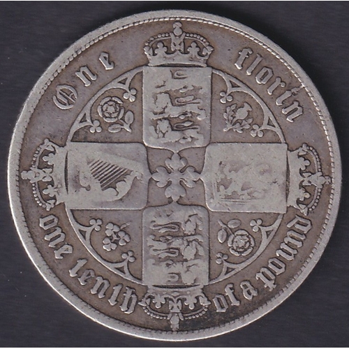 124 - 1853 Gothic Silver Florin in good condition