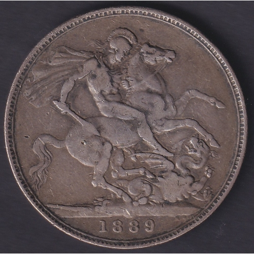 144 - 1889 QV Silver Crown in good condition