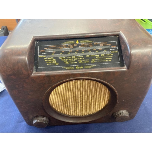 7 - Bush Bakelite radio, type DAC 95a, needs a mains lead, not tested but a nice decorative piece for Am... 