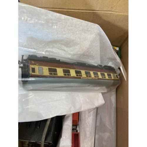 49 - Model Trains : Mixed box of Hornby, intercity etc including untested transformer
