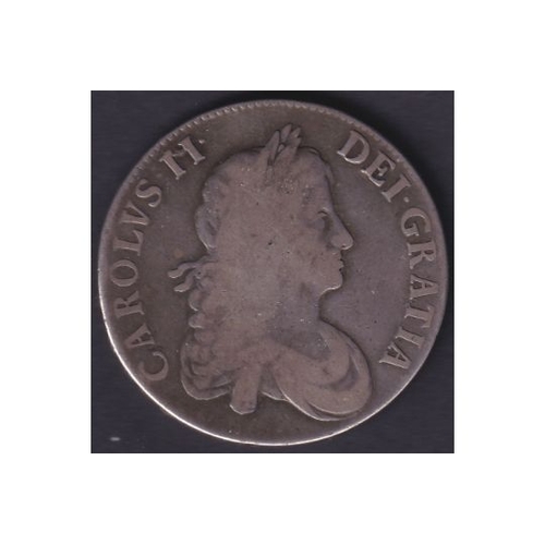 COINS 1667 Charles II Silver Crown 2nd Bust Scarce coin in fine condition