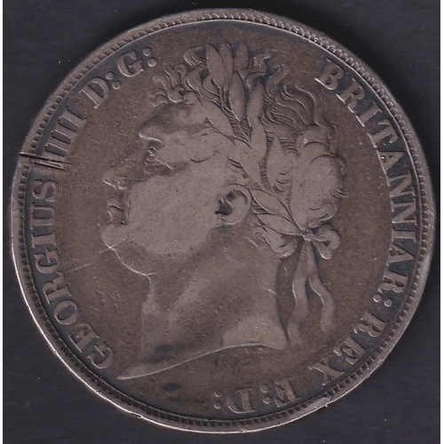 109 - 1822 George IIII Silver Crown 27.6g worn condition