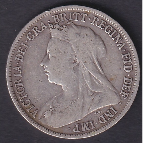 117 - 1896 QV Silver Shilling in good condition