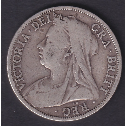 118 - 1896 QV Silver Half Crown in average to good condition