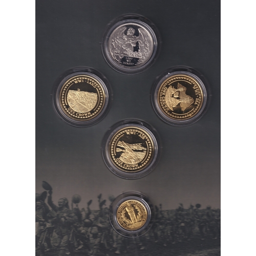 136 - 2017 9ct Gold Gibraltar Commemorative coin for Remembrance with cert 10g (scratch marks to coin wher... 