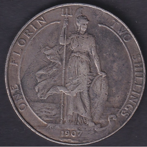 139 - 1907 EDVII Silver Florin in very fine condition