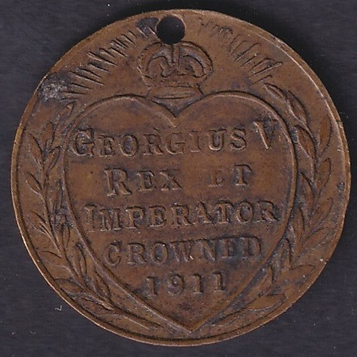 165 - George V and Mary small Coronation medallion