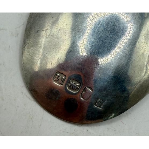 179 - Georgian Silver spoon head partial hallmark with date letter M, duty mark and lion 9.28g