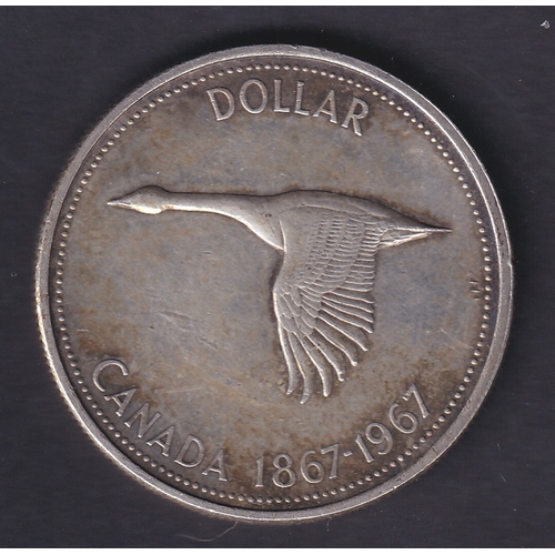 67 - CHARITY : CANADA 1967 centenary Silver Dollar coin 23.5g ( Being sold on behalf of the League of Fri... 