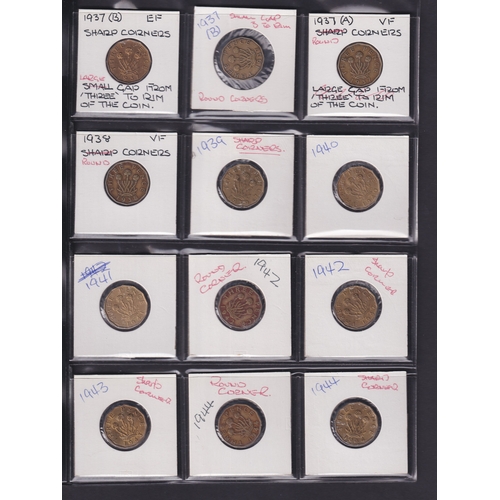 94 - Collectors album of 3d coins including 1946, florins etc , various dates and conditions