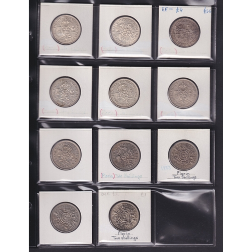 94 - Collectors album of 3d coins including 1946, florins etc , various dates and conditions