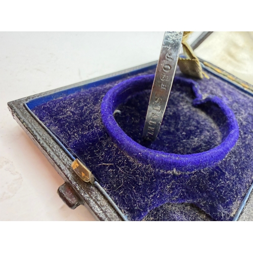 166 - Crimea boxed medal with Sebastopol and Inkermann bars, edge engraved Josh Stanley Gunner