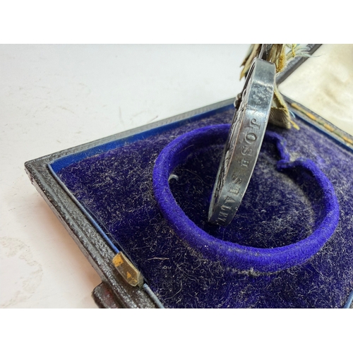 166 - Crimea boxed medal with Sebastopol and Inkermann bars, edge engraved Josh Stanley Gunner