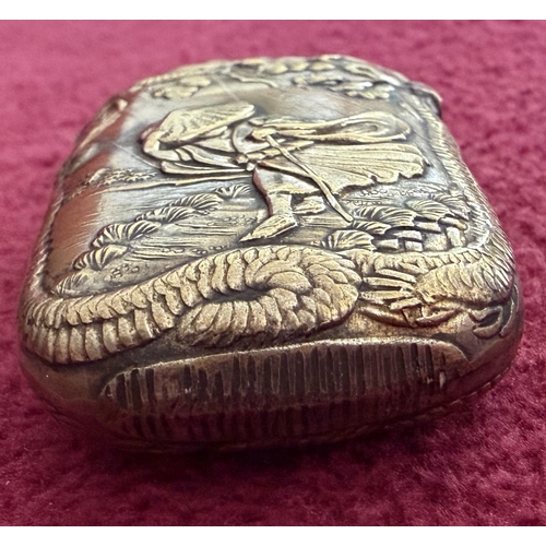 180 - Japanese style gilt metal vesta case 16.5g