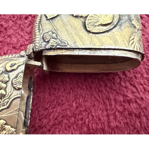 180 - Japanese style gilt metal vesta case 16.5g