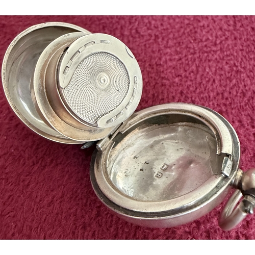 181 - Solid silver Sovereign and half Sovereign case with horseshoe design Chester hallmark for 1900-1 (25... 