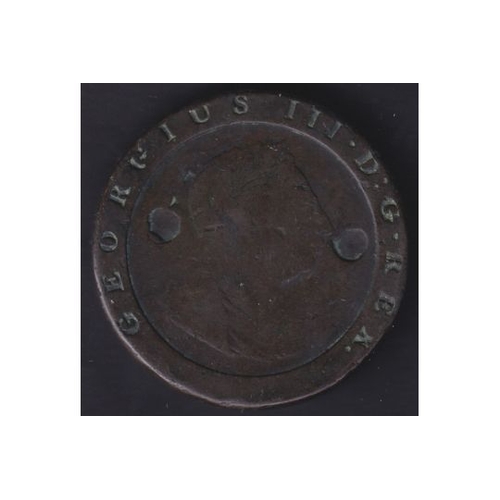 100 - Coins : 1797 Cartwheel Two Pence with punch marks