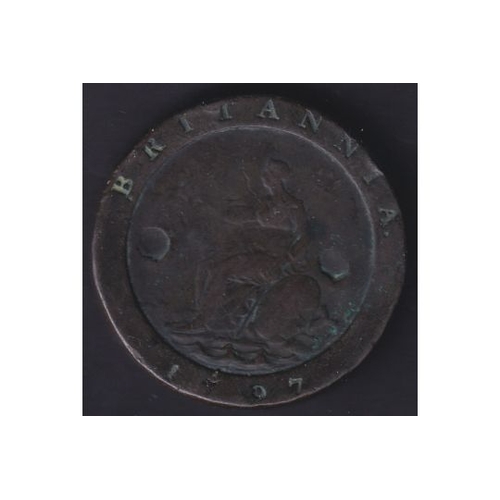 100 - Coins : 1797 Cartwheel Two Pence with punch marks