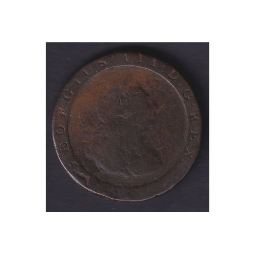 102 - Coins : 1797 George III Penny Cartwheel in average condition