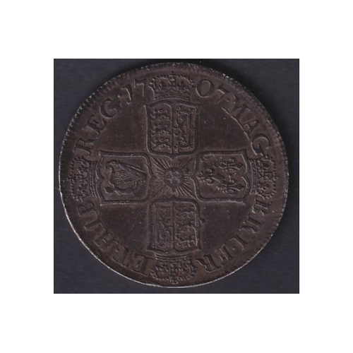 107 - 1707 Queen Anne Edinburgh Half Crown, superb condition (Payment by bank transfer or card payment if ... 