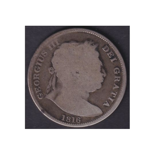 108 - 1816 George III Silver Half Crown in average condition