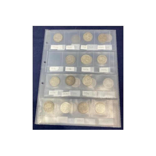 141 - coins : Collection of George V Silver Half Crowns various dates from 1912-1936, generally fine condi... 