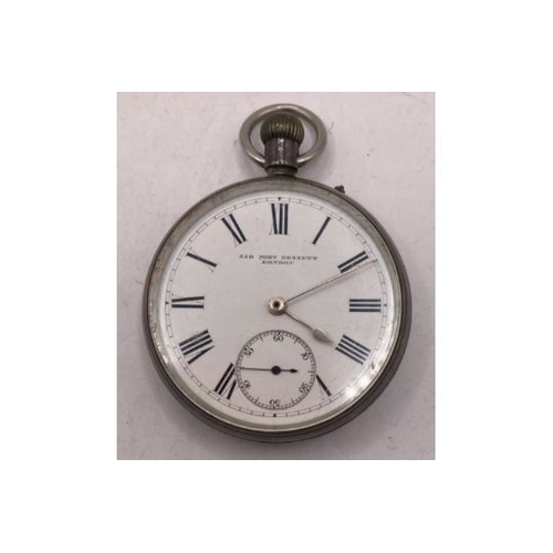 195 - Sir John Bennett London Pocket Watch Silver case hallmarked London 1887 WH (William Holmes), engrave... 