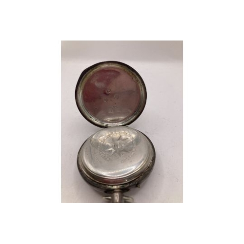 195 - Sir John Bennett London Pocket Watch Silver case hallmarked London 1887 WH (William Holmes), engrave... 