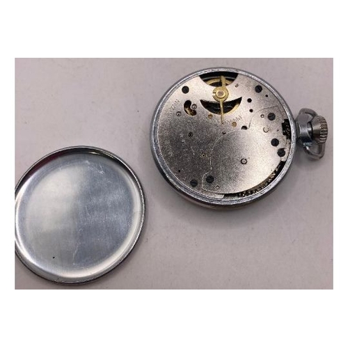 199 - White metal pocket watch by Ingersol London, Possibly works , we did get it to tick !