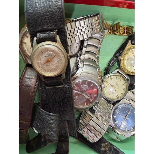 190 - batch of various mens and ladies wristwatches, untested, many swiss made etc