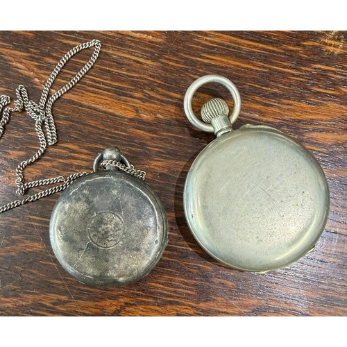 194 - Two old fob watches not working serial numbers to case