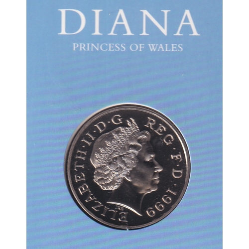 153 - 1999 Diana Memorial £5 coin uncirculated in special pack (Farewell England's rose )