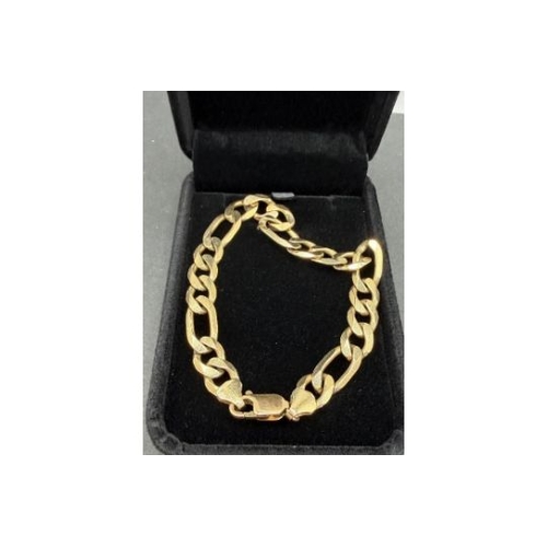 14 - Jewellery 9ct GOLD Curb bracelet 22cm, 24g good condition This bracelet in a retail shop would likel... 