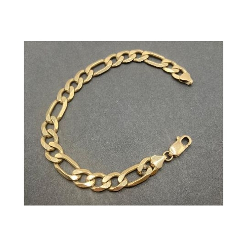 14 - Jewellery 9ct GOLD Curb bracelet 22cm, 24g good condition This bracelet in a retail shop would likel... 
